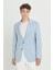 Slim Fit Dar Kesim Kırlangıç Yaka Blazer Ceket 3