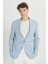 Slim Fit Dar Kesim Kırlangıç Yaka Blazer Ceket 5