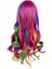 Lady Rainbow Uzun Kıvırcık Peruk Moda Cosplay Kostüm Saç Anime Tam Dalgalı Peruk 70CM (Yurt Dışından) 3