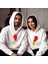 Kalp Kilidi Sevgililer Günü Slimfit Kapüşönlu Erkek Sweatshirt 7016E 2