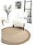 Naturel Daire Yıkanabilir Hasır El Dokuma Halı Yolluk Kilim Daire 2 2