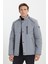 Standart Fit Normal Kesim Dik Yaka Kapitone Desenli Çıtçıtlı Yan Cepli Overcoat 1