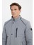 Standart Fit Normal Kesim Dik Yaka Kapitone Desenli Çıtçıtlı Yan Cepli Overcoat 5