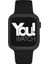 F3-YF300 You Smart Black & Black Silicon Unisex Kol Saati 2