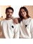 Kalp Puzzle Görselli Sevgililer Günü Bisiklet Yaka Erkek Slimfit Sweatshirt 7009E 2