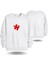 Puzzle Kalp Görselli Sevgililer Günü Bisiklet Yaka Erkek Slimfit Sweatshirt 7013E 1