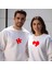 Puzzle Kalp Görselli Sevgililer Günü Bisiklet Yaka Erkek Slimfit Sweatshirt 7013E 2