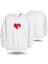 Puzzle Kalp Görselli Sevgililer Günü Bisiklet Yaka Kadın Slimfit Sweatshirt 7013K 1