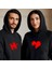 Puzzle Kalp Görselli Sevgililer Günü Slimfit Kapüşönlu Erkek Sweatshirt 7013E 2