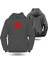 Puzzle Kalp Görselli Sevgililer Günü Slimfit Kapüşönlu Hoodie Kadın Sweatshirt 7013K 1