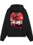 Siyah Gtr-35 Baskılı Oversize Fit Pamuklu Kapüşonlu Sweatshirt 1