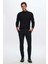Slim Fit Siyah Armürlü Chino Pantolon 2