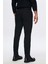 Slim Fit Siyah Armürlü Chino Pantolon 4