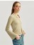 Slim Fit Uzun Kollu Dokulu Gömlek Yaka Düğmeli Tişört 1
