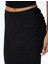 Slim Fit Dokulu Drape Detaylı Yüksek Bel Kalem Etek 5