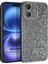 Apple iPhone 16 Kılıf Bling Rhinestones Koyu Gri 1