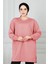 Kadın Uzun Düz Renk Basic Yuvarlak Yaka Tunik Sweatshırt 1
