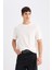 %100 Pamuk New Regular Fit Bisiklet Yaka Basic Düz Kısa Kollu Tişört V7699AZ25SP 3