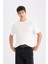 %100 Pamuk New Regular Fit Bisiklet Yaka Basic Düz Kısa Kollu Tişört V7699AZ25SP 5