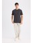 %100 Pamuk New Regular Fit Bisiklet Yaka Basic Düz Kısa Kollu Tişört V7699AZ25SP 4