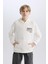 Erkek Çocuk Oversize Geniş Kalıp Kapüşonlu Sırt Baskılı Sweatshirt D8495A825SP 4
