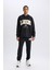 Defacto Fit Nba Los Angeles Lakers Oversize Geniş Kalıp Kapüşonlu Skuba Dalgıç Kumaş Sporcu Sweatshırt D6709Ax25Sp 4
