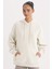 DeFacto Fit Oversize Geniş Kalıp Kapüşonlu Kanguru Cepli Kalın Sporcu Sweatshirt B0415AX24WN 1