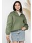 Yarım Fermuarlı Üç Iplik Şardonlu Kadın Sweatshirt 1