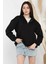 Yarım Fermuarlı Üç Iplik Şardonlu Kadın Sweatshirt 2