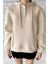 Yarım Fermuarlı Üç Iplik Şardonlu Kadın Sweatshirt 3