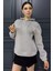 Yarım Fermuarlı Üç Iplik Şardonlu Kadın Sweatshirt 1