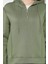 Yarım Fermuarlı Üç Iplik Şardonlu Kadın Sweatshirt 4
