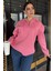 Yarım Fermuarlı Üç Iplik Şardonlu Kadın Sweatshirt 1