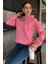 Yarım Fermuarlı Üç Iplik Şardonlu Kadın Sweatshirt 3