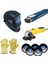 5'li Kaynakçı Set - Avuç Taşlama + Kaynak Maskesi + Elektrot + Eldiven + Kesici Disk 1