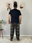 Erkek The Boss Motifli Pijama Takımı (Siyah- Haki) 4