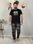 Erkek The Boss Motifli Pijama Takımı (Siyah- Haki) 5