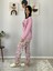 Kadın Fashion Love Desenli Pijama Takımı (Pembe) 3