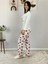 Kadın Kedi Motifli Kalp Desenli Pijama Takımı (Bordo-Beyaz) 3