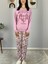 Kadın Fashion Love Desenli Pijama Takımı (Pembe) 2