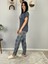 Kadın Girl Friend Motifli Pijama Takımı (Gri) 4