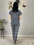 Kadın Girl Friend Motifli Pijama Takımı (Gri) 5