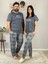 Erkek Boy Friend Motifli Pijama Takımı (Gri) 5