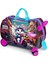 Kids Pembe Motorlu Kedi Desenli Otur-Çek Çocuk Valizi 16358 1