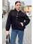 Kadın Şardonlu Kanguru Cepli Düğme Detaylı Sweatshirt 2
