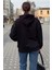 Kadın Şardonlu Kanguru Cepli Düğme Detaylı Sweatshirt 4