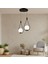 Yıldız Home Damla Uyum 2.li Siyah-Beyaz Camlı Avize 3
