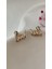 Zirkon Dolama Yılan Metal Gold Küpe 1