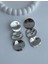 Büyük Oval Metal Silver Küpe 1
