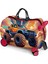 Kids Turuncu High Wheels Truck Desenli Otur-Çek Çocuk Valizi 16365 1